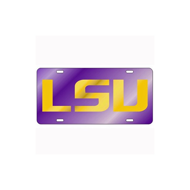 Craftique LSU Tigers Purple Laser Cut License Plate