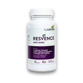 BY CARIOLA BY CARIOLA Resvence Resveratrol Supplement Capsules - Antioxidant - Boost Immune System - Energy & Vitality - Cellular Renewal - Supports General Wellbeing - Resveratrol - Camu Camu - 60 Caps