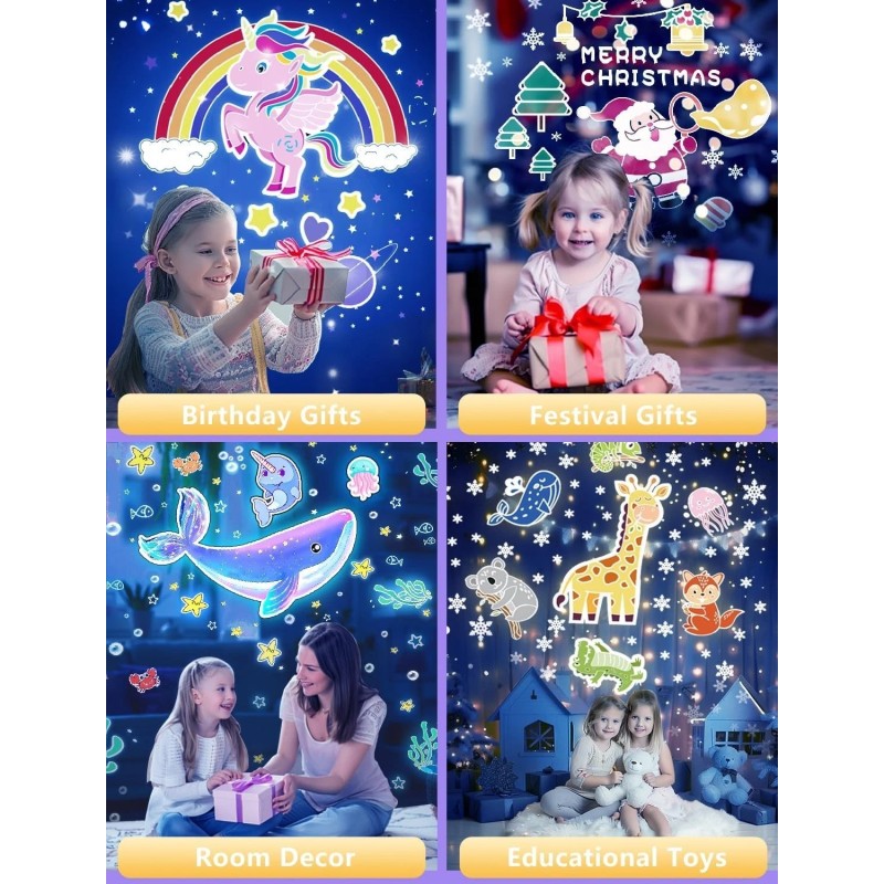 Eigther 21 Sets of Films, Projector Night Light for Kids