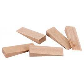 haggiy Wooden Wedges - Wheel Chocks, Mixed Dimensions 6 mm - 25 mm Thickness Set (50 Pieces)