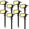 Sucolite 8-Pack Solar Spot Lights Outdoor Waterproof IP65, 3 Lighting