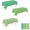 3PCS Sage Green Tablecloths Plastic, 3 Different Shades of Sage