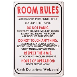 Funny Metal Tin Signs For Teen Girls & Boys Room Decor - 8x12 Inch Gaming & Man Cave Accessories