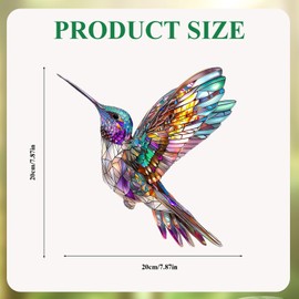 Sun Catcher Hummingbird Suncatcher Coloured 2D Acrylic Sun Catcher Window for Hanging Garden Decoration Suncatcher Suitable for Windows Living Room Walls Garden Decoration Christmas Decorations