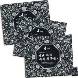 Kim So-hyung's studio Youngmyo civet deer antler agarwood incense, angelica root, acacia root, mugwort, 32 tablets, 3 packs / 영묘사향 녹용침향단 당귀 오가피 사철쑥 배합 32정 3팩