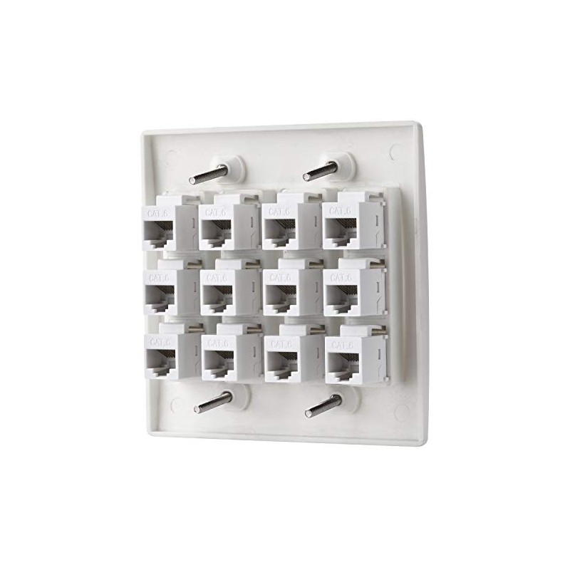 IBL - Cat6 Keystone Ethernet Wall Plate Female to Female