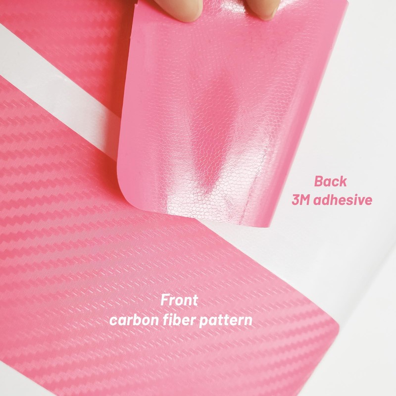 LANZMYAN 4PCS Car Door Sill Protector 3D Carbon Fiber for