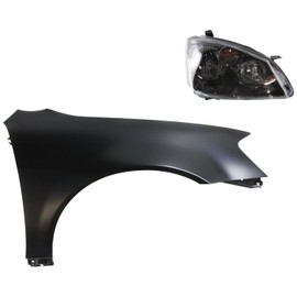 Replacement Headlight Set For 2005-2006 Nissan Altima Passenger Side Lens and Housing Xenon