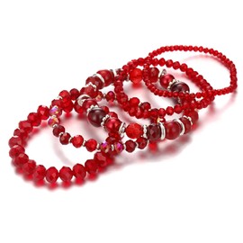 Fulu Autumn Women's Crystal Bead Bracelet, Multilayer Stones Bracelet, Boho Fashion, Jewellery, Best Friend Gifts, Zinc, No gemstone