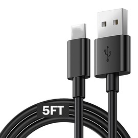 Type-C Fan Charger Cable for JISULIFE, Aluan, FrSara,WiHoo, KIDEE, ZEEFO,CIVPOWER Neck FA-n, Handheld Mini FA-n, HomeLifairy, SWEETFULL Replacement Personal Portable Fan Charging Power Cord (5FT)