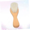IWOWHERO Shampoo Bath Hairbrush Wooden Handle Wool Brush for Baby