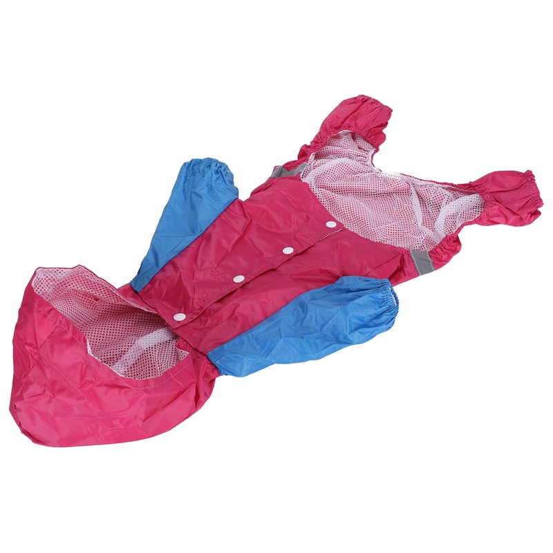 Pet Raincoat Waterproof Dog Coat Jacket with Reflective Strip Breathable
