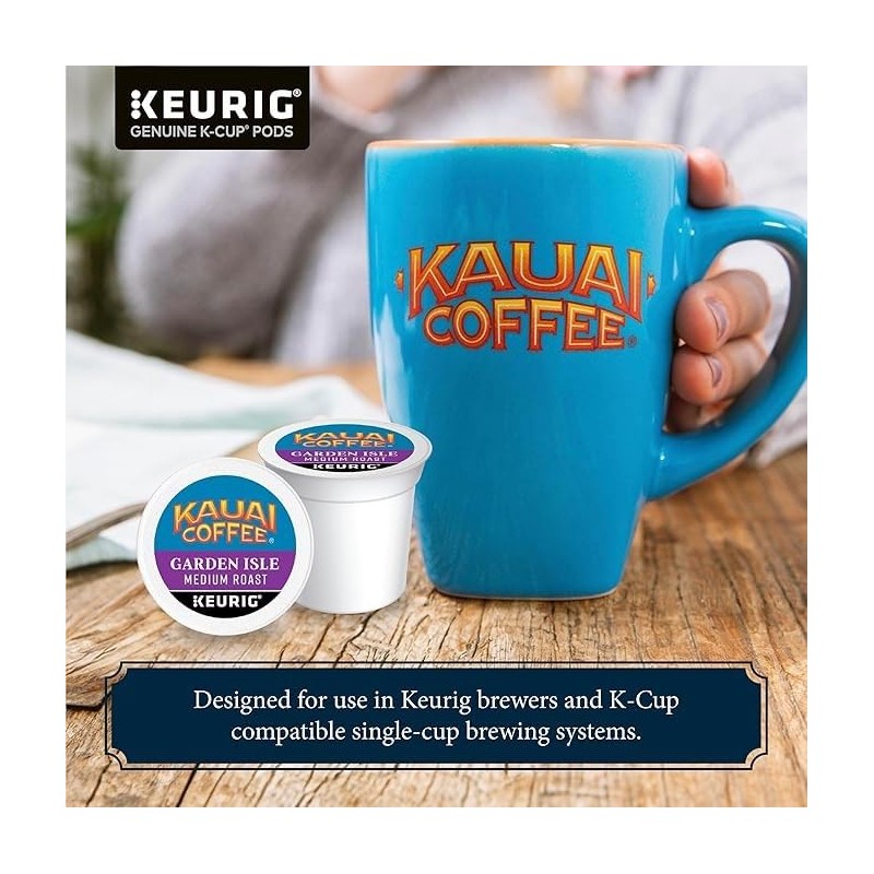 Kauai Coffee Keurig K-Cup Pods - Garden Isle - Medium