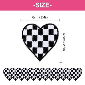 Jongdari 16pcs Five-Pointed Star Iron On Patches for Hats, Multicolour Racing Day Checkered Embroidery Patches Sew On Pentagram Patch for Clothes Trucker Hat Jacket Denim Jeans Shirt Crafts