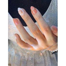 [Janef] Fluorescent lights on the backs of your hands for year-end gatherings✨Coral coral nail tips - 2 nail stickers (24 per piece) / [재네프]연말모임엔 손등에 형광등✨코랄코랄 네일팁 - 네일 스티커(24개1매)2매