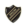 Capricornone English Ambassador Gel Domed Black School Shield Badge