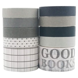 10 Rolls Vintage Washi Tape Set, EnYan Japanese Masking Decorative Tapes for DIY Crafts and Arts Bullet Journal Planners Scrapbooking Adhesive