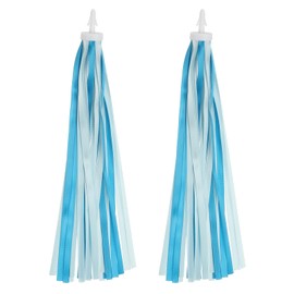 sourcing map Bike Streamers Colorful Bike Tassels Scooter Handlebar Streamers Bicycle Tassel Ribbon for Bicycle Tricycle Handles Accessory (Dark Blue, Pack of 4)