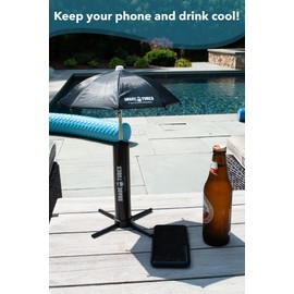 Shade Tubes Original Drink Umbrella- 10 Inch Span Phone Umbrella- Keep Your Drink Cool and Out of The Sun at The Beach, Pool, Patio Bar or Camping- Beach Accessory to Keep Your Phone from Overheating