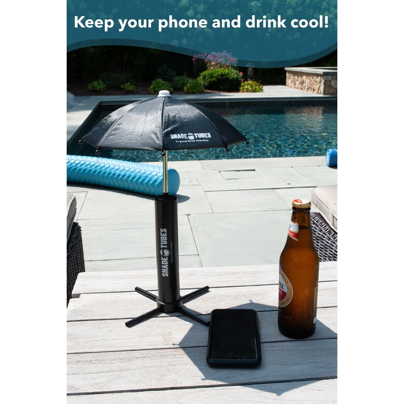 Shade Tubes Original Drink Umbrella- 10 Inch Span Phone Umbrella-