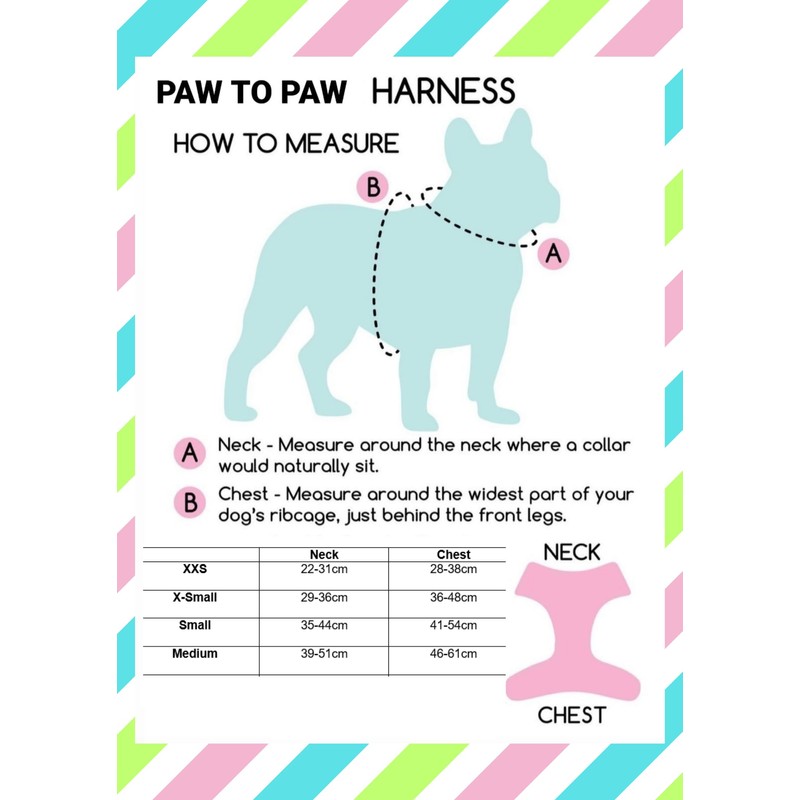 Adjustable macaroon dog harness/car suitable/for no pulling XXS- Medium (Small)