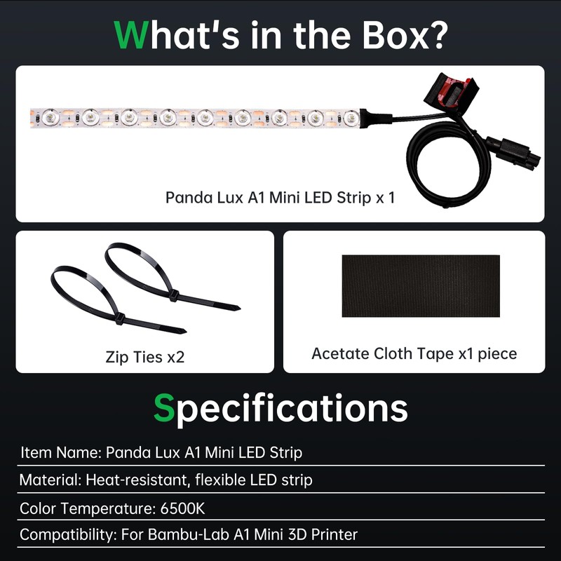 BIQU Panda Lux Compatible with Bambu-Lab A1 Mini LED Light