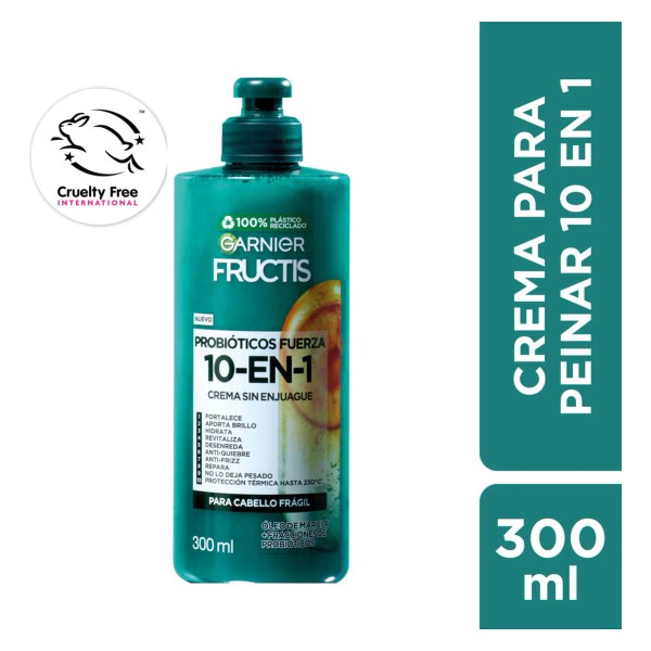 Crema Peinar 10 en 1 Garnier Fructis Probióticos 300 ml