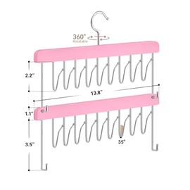 2 Pack Hair Extension Holder & Hanger – Stackable Hair Extension Storage Rack for Styling, Rotatable Braiding Rack Wig Organizer Stand for Wigs, Hairp