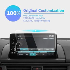 PZSWUXIE for 2023 2024 2025 Honda Pilot 9 Inch HD Touch Screen Protector Pilot EX-L/TrailSport/Touring/Elite/BlackTempered Glass Accessories Anti-Scratch