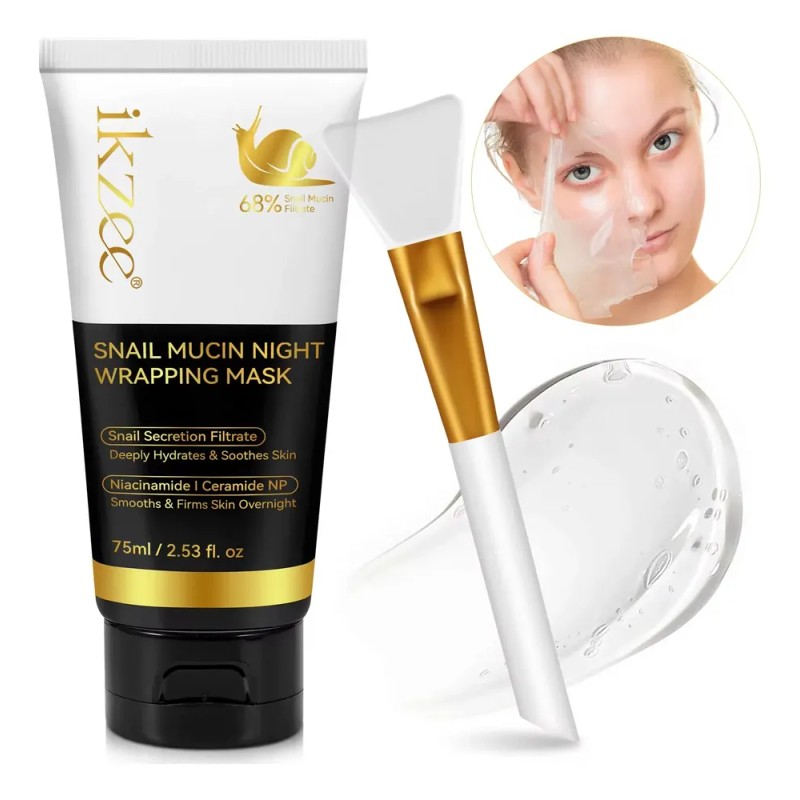 Mascarilla Nocturna Gel, Caracol, Colágeno, Niacinamida 2pzs