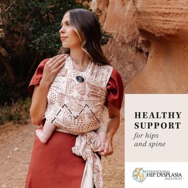 Moby x Petunia Pickle Bottom Wrap Baby Carrier | Evolution | Baby Wrap Carrier for Newborns & Infants | #1 Baby Wrap | Baby Gift | Keeps Baby Safe & Secure | Adjustable for All Body Types | Woodgrain