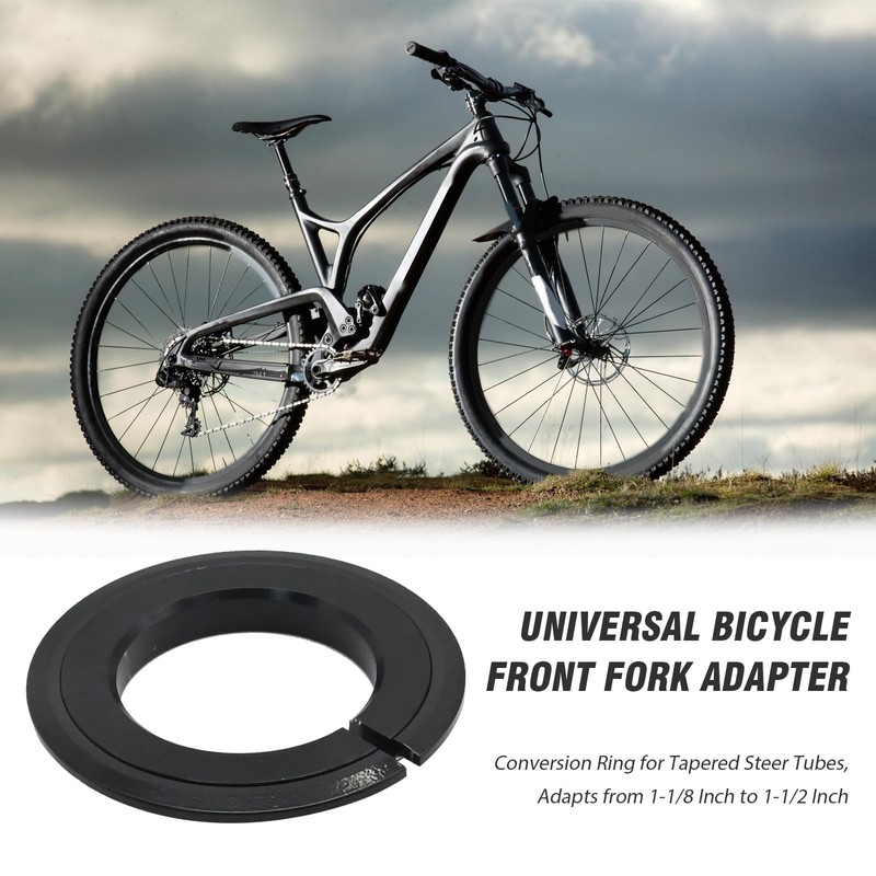 Ollanoos Universal Bicycle Front Fork Adapter, Bicycle Front Fork Steer