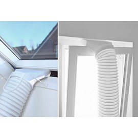 Fensteradapter Auslass f√ºr mobile Klimaanlage - geeignet f√ºr Dachfenster, Kippfenster, Schwingfenster und Fenster der Marken VELUX und ROTO - einfaches Abf√ºhren warmer Abluft (10-10,5 cm)