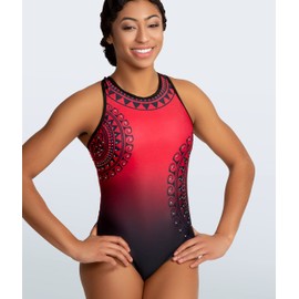United All Around Maillot de gimnasia para niñas, adultos, niños pequeños, Rojo Polinesio Ombre, 5-6 Años