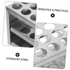 Hohopeti 40holes Test Tube Rack Stainless Steel Tube Holder for