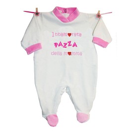 '' Mother's Zigozago Overall Mad – – In Chenille Cotton 68 cm pink