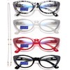 EYEURL Cat Eye Reading Glasses for Women Blue Light Blocking