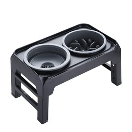 BEFOCO Elevated Dog Bowls, 2-in-1 Raised Slow Feeder Dog Bowls with No Spill Dog Water Bowl, 4 Height Adjustable Raised Dog Bowl Stand, Non-Slip Dog Food Bowl for Small Medium Large Dogs and Pets