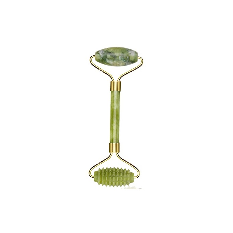 100% Jade Roller Set, Gua Sha Massager, Natural Jade Roller,