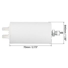 PATIKIL 14uf CBB60 Run Capacitor,AC 250V 4 Pins 50/60Hz Cylinder Bottom with M8 Screw for Washing Machine,Cleaning Machine Pump Motor Star