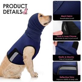 AOFITEE Dog Thunder Jacket with Hood, Breathable Medium Dog Anxiety Vest