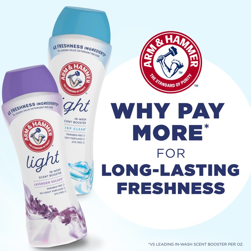ARM & HAMMER Light In-Wash Scent Booster, Laundry Scent Booster