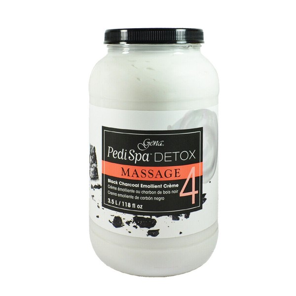 Gena PediSpa Detox Black Charcoal Massage Cream 3.5L/118oz