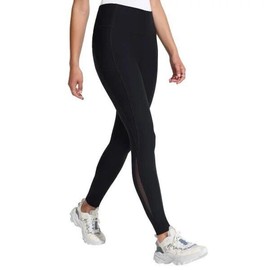 Mondetta Women's Moisture Wicking High Waist Active Legging Pant with Pockets and Mesh Detail (US, Alpha, Medium, Regular, Regular, Black)
