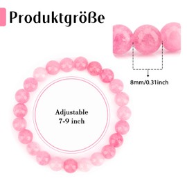Nsetriu Mum Gift For Mum Birthday Pearl Bracelet Grandma Gift Grandma Birthday Gift Rose Quartz Bracelet Mum Christmas Gifts For Grandma, Rubber