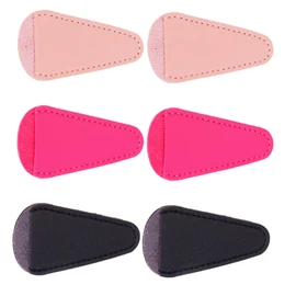 BIUDECO 6PCS Scissors Protective Sleeve for Beauty Tools Premium PU Nipper Caps Black Rosy Beige Safeguard Cuticle Scissors and Nail Tools for Daily Use