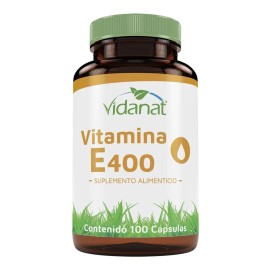Vitamina E 400 100 Cápsulas Vidanat Sabor Sin sabor