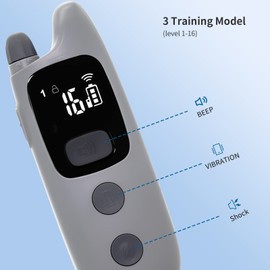 QLIFE Dog Shock Collar with Remote: Dog Shock Training Collar Up to 3000Ft Control - Waterproof Rechargeable Electric Bark Collar for Small Medium Large Dogs with Beep | Vibration | Safe Shock