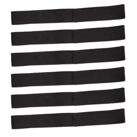 Snwprin 6Pcs Wig Edge Elastic Bands for Wig Lace Melting Band for Lace Front Edge Wrap to Lay Edges Support Band Non Slip Wig Accessories for Making Wigs Black (Pack of 6-A)