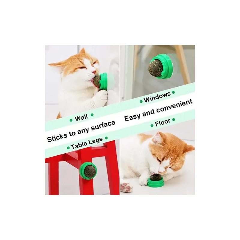 Catnip Pelota Giratoria Gatos 1 Bola Hierba Gatera Juguete